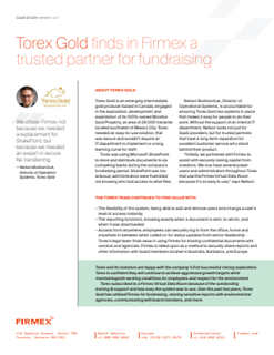 Torex Gold finds in Firmex a trusted partner for fundraising