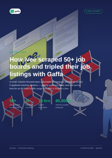 How ivee scraped 50 job boards and tripled their job listings with Gaffa