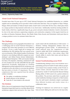 Gerab National Enterprises deploys Endpoint Central's WAN Architecture; streamlines Remote Desktop Administration