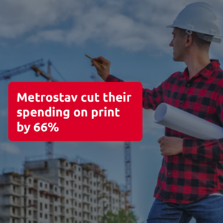 Cost reduction: 66% lower spends on print management