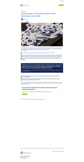 CARA Europe's first online election with NemoVote at their AGM