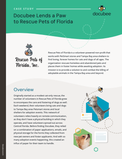 Docubee Lends a Paw to Rescue Pets of Florida
