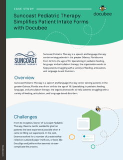 Suncoast Pediatric Therapy Simplifies Patient Intake Forms with Docubee