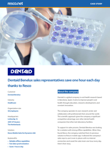 Dentaid Benelux sales representatives save one hour each day thanks to Resco 
