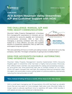 AI in Action: Mountain Valley Streamlines A/P and Customer Support with HOAi