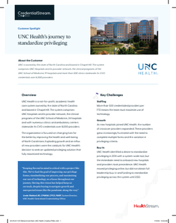 UNC Health’s journey to standardize privileging