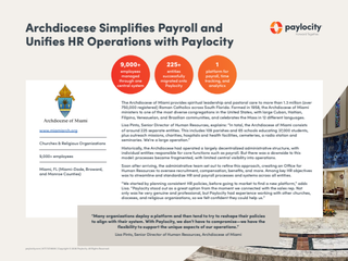 Archdiocese Simplifies Payroll and Unifies HR Operations with Paylocity