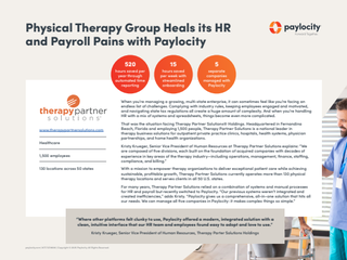 Physical Therapy Group Heals its HR and Payroll Pains with Paylocity