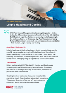 WEX FSM Customer Story | Leigh's Heating and Cooling